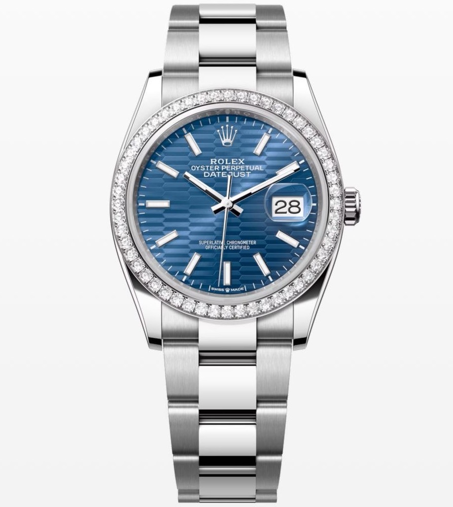 126284RBR BRIGHT BLUE FLUTED OYS