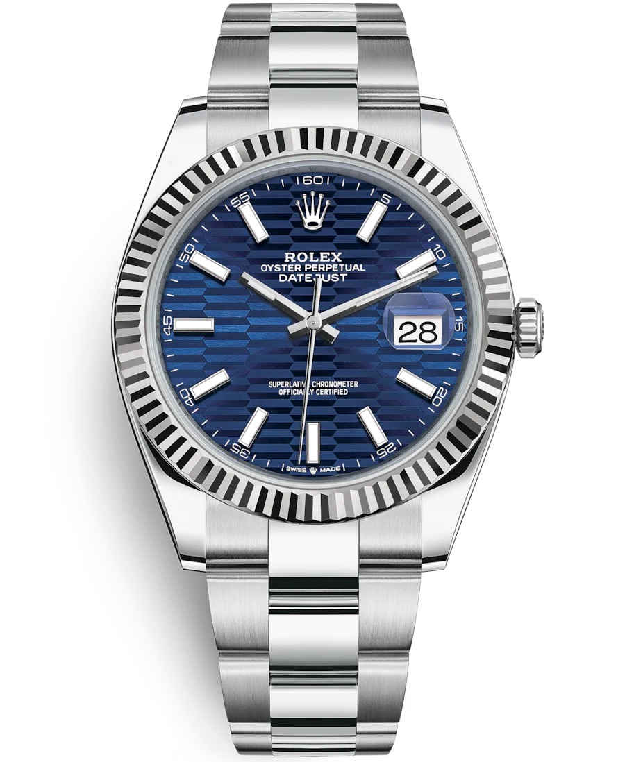 126334 BRIGHT BLUE FLUTED MOTIF OYS